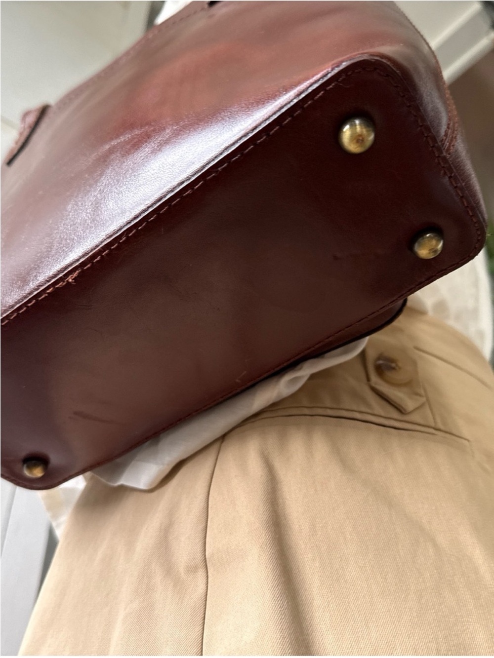Patricia Nash Deep Chestnut Leather Shoulder Bag - Picture 13 of 16